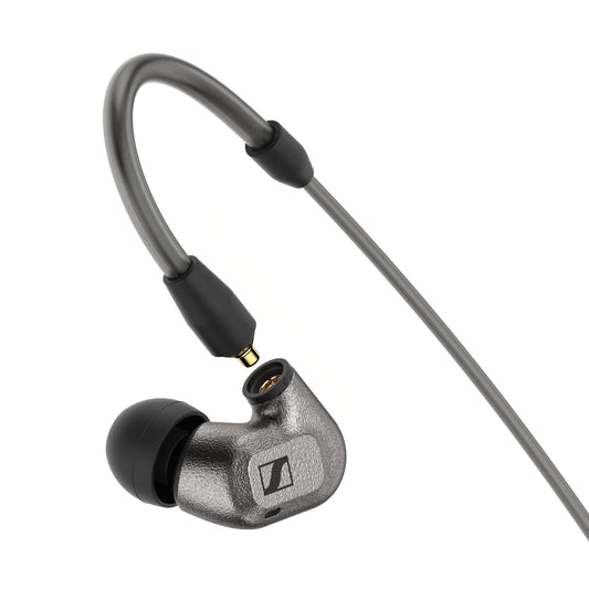 (New/Unused/Sealed) Sennheiser IE600 High-End In-Ear Wired Earphones German Made, Trueresponse Transducers, Dual Resonator Chambers, Rich Bass, 3 Detachable Cables, Flexible Ear Hook (High-Res) (Gray) (18 Months Warranty)