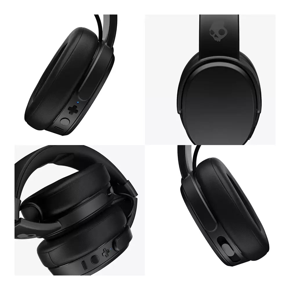 (Pre-Owned, Very Good) Skullcandy Crusher Wireless Over-Ear Wireless Bluetooth Headphones with Mic (Black) (90 Days Warranty)