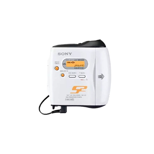 (Pre-Owned, Good) Sony Walkman MiniDisc Player/Recorder MZ-S1 (Optical Output) + Sony Earphones + Music MiniDisc (White and Orange) (Warranty 60 Days)