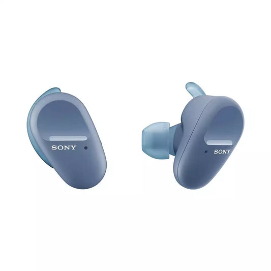 (Pre-Owned, Excellent) Sony WF-SP800N With 26 Hours Battery Life Active noise cancellation enabled Bluetooth Headset (Blue) (60 Days Warranty)