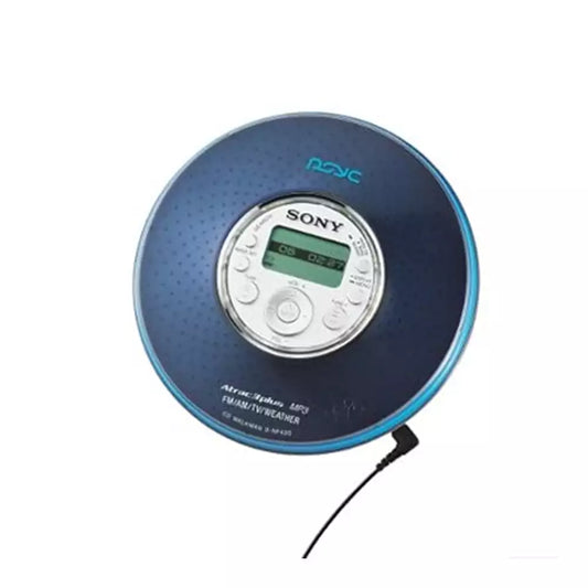 (Pre-Owned, Very Good) Sony Walkman/Discman CD Player D-NF420PS, ATRAC3 PSYC With MP3 Support, AM/FM Tuner + Bluetooth Transmitter + 4 Music CDs (Blue) (90 Days Warranty)