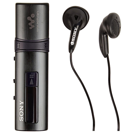 (Open Box, Excellent) Sony NWZ-B183F Walkman 4GB Digital Music Player with FM, 20 Hours of Battery Life On-Ear Wired Headphones with Mic + Apple Earpods (Black) (60 Days Warranty)