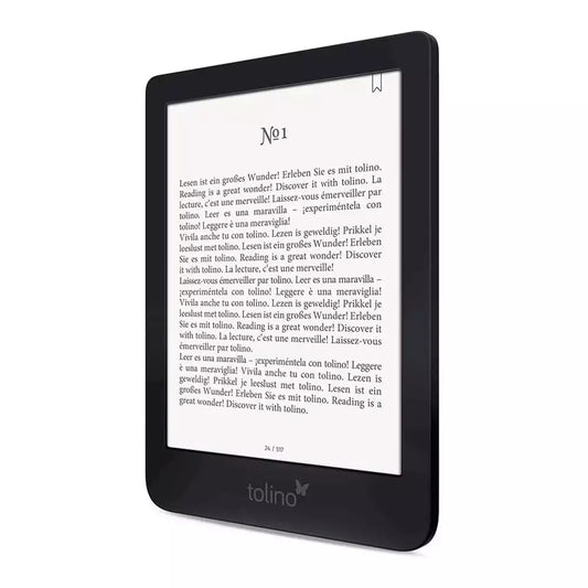 (Pre-Owned, Very Good) Tolino Shine Gen 3 eBook Reader, Android Based (E Ink Carta) (8GB) (Black) (90 Days Warranty)