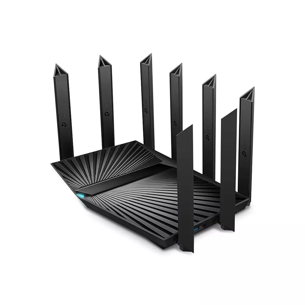 (Open Box Condition) TP-Link AX7800 Tri-Band Gigabit 8-Stream Wi-Fi 6 Router, 7800 Mbps, 1×2.5 Gbps+4×1 Gbps Ports, 1.7 GHz Quad-Core CPU, USB 3.0+2.0 (Black) (12 Months Warranty)