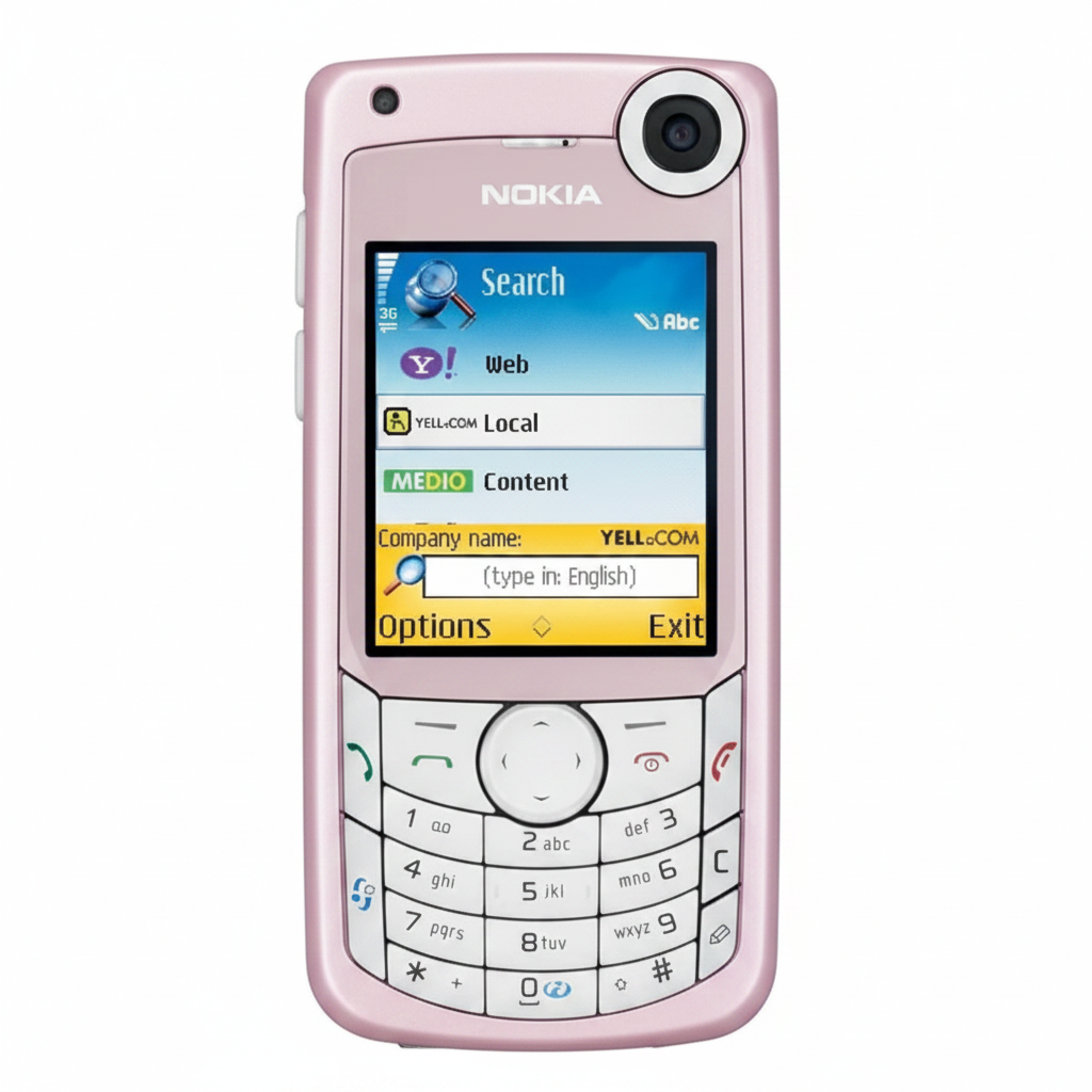 (Pre-Owned, Excellent) Nokia 6680 Symbian Phone (Pink) (90 Days Warranty) (With New Housing) + Nokia Earphones