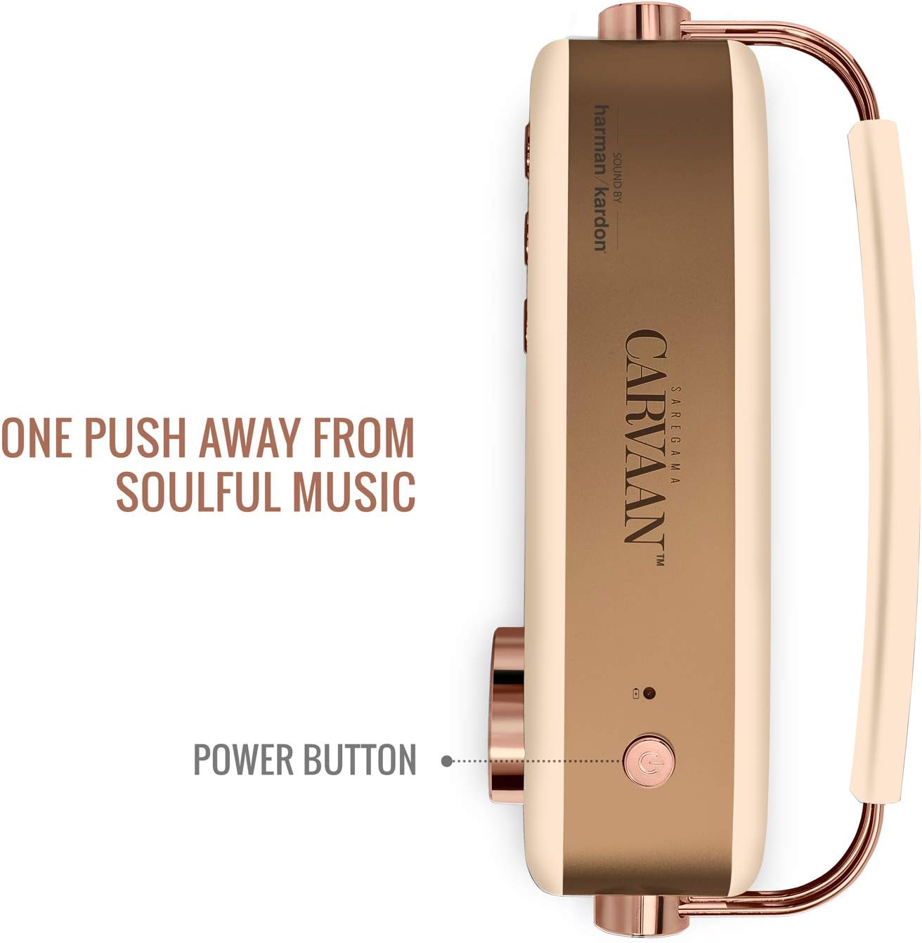 (Open Box) Saregama Carvaan (Sound by Harman/Kardon) with 5000 Preloaded Hindi Songs, FM/BT/AUX (Rose Gold) (3 Months Warranty)