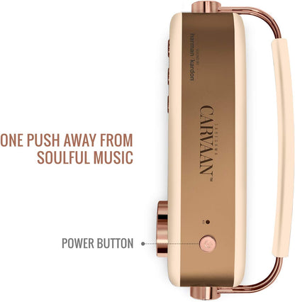 (Open Box) Saregama Carvaan (Sound by Harman/Kardon) with 5000 Preloaded Hindi Songs, FM/BT/AUX (Rose Gold) (3 Months Warranty)