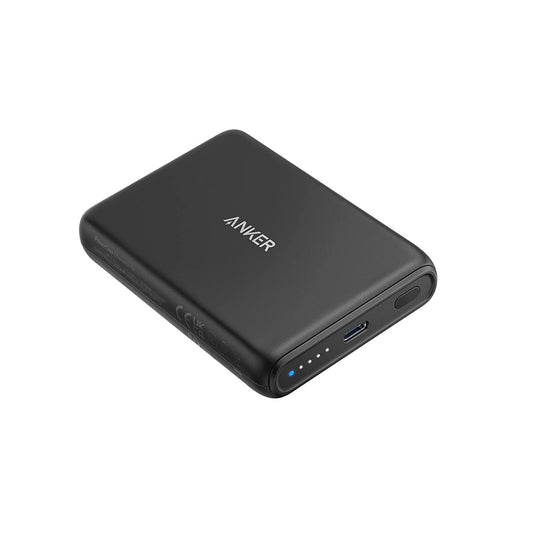 (Pre-Owned, Good) Anker Magnetic Wireless Portable Charger, PowerCore Magnetic 5K Wireless 5,000mAh Power Bank with USB-C Cable, (With Power Delivery ) (Black) (60 Days Warranty)