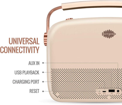 (Open Box) Saregama Carvaan (Sound by Harman/Kardon) with 5000 Preloaded Hindi Songs, FM/BT/AUX (Rose Gold) (3 Months Warranty)