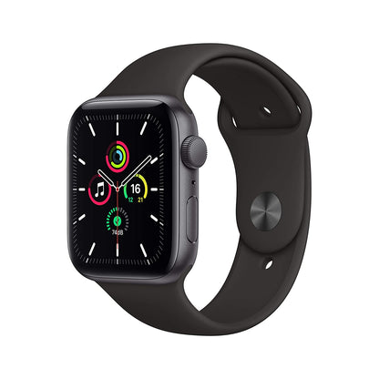 Apple Watch SE (GPS, 44mm) - Space Grey Aluminium Case with Black Sport Band (Open Box)