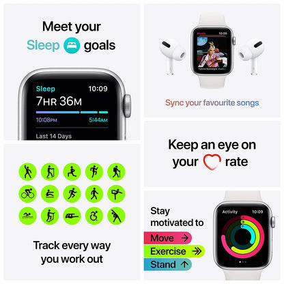 Apple Watch SE (GPS, 40mm) - Space Grey Aluminium Case with Black Sport Band (Open Box)