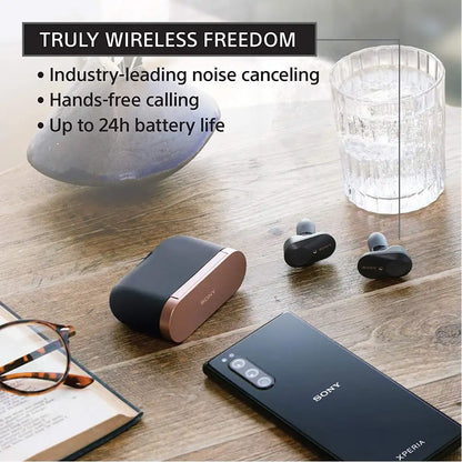 (Pre-Owned, Good) Sony WF-1000XM3 Bluetooth Truly Wireless in Ear Earbuds with Active Noise Cancellation and Mic (Black) (45 Days Warranty) (60 Days Warranty)
