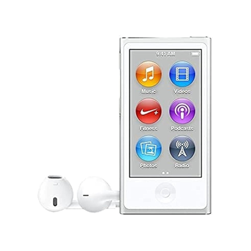 (Pre-Owned, Good) Apple iPod Nano 7th Generation With FM Radio and Bluetooth (16GB) + Apple EarPods (Silver) (120 Days Warranty) (With New Battery)