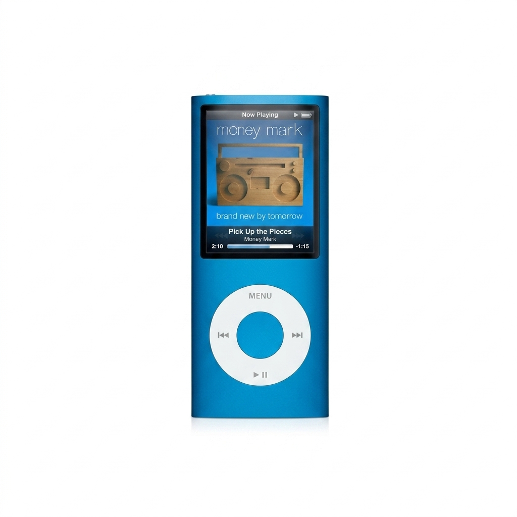 (Pre-Owned, Good) Apple iPod Nano 16GB 4th Generation (Blue) + Samsung In Ear Earphones (90 Days Warranty)