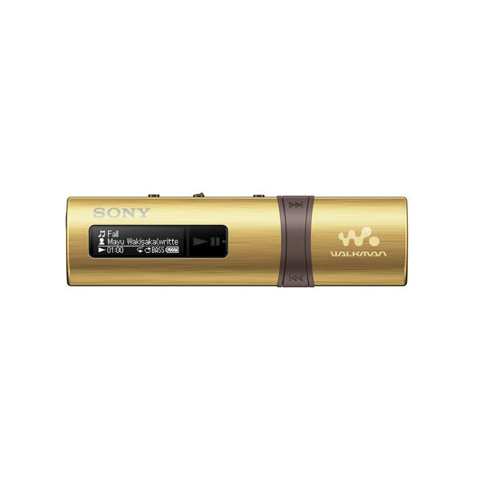(Pre-Owned, Very Good) Sony NWZ-B183F Walkman 4GB Digital Music Player with FM, 20 Hours of Battery Life On-Ear Wired Headphones with Mic (Gold) + Apple Earpods (90 Days Warranty)