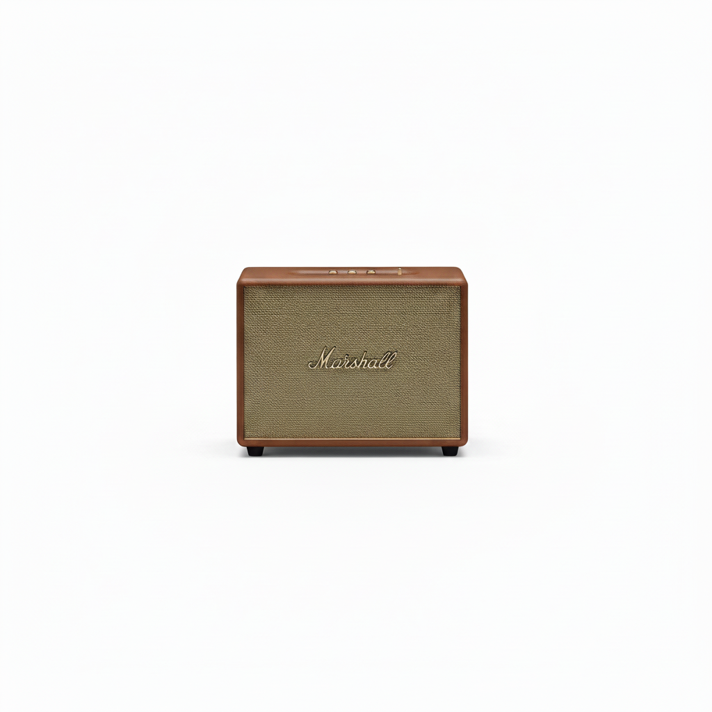 (Pre-Owned, Very Good) Marshall Woburn III/3 Wireless Bluetooth Speaker (3 Way Sound, HDMI ARC, App Support) (Brown) (90 Days Warranty)