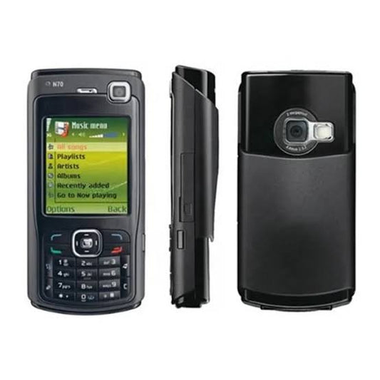 (Pre-Owned, Fair) Nokia N70 Symbian Mobile Phone With 2MP Camera (Music Edition) (60 Days Warranty) + Nokia Earphones (Display has faded due to age)