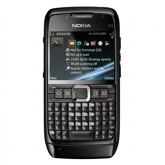 (Open Box Condition) Nokia E71, 3.2MP Camera, QWERTY Keyboard (Black) (FM Radio) (120 Days Warranty)