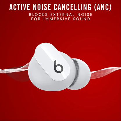 (Open Box) Beats Studio Buds Bluetooth Truly Wireless Active Noise Cancelling (ANC) in Ear Earbuds with Mic (Black, Red) (60 Days Warranty)