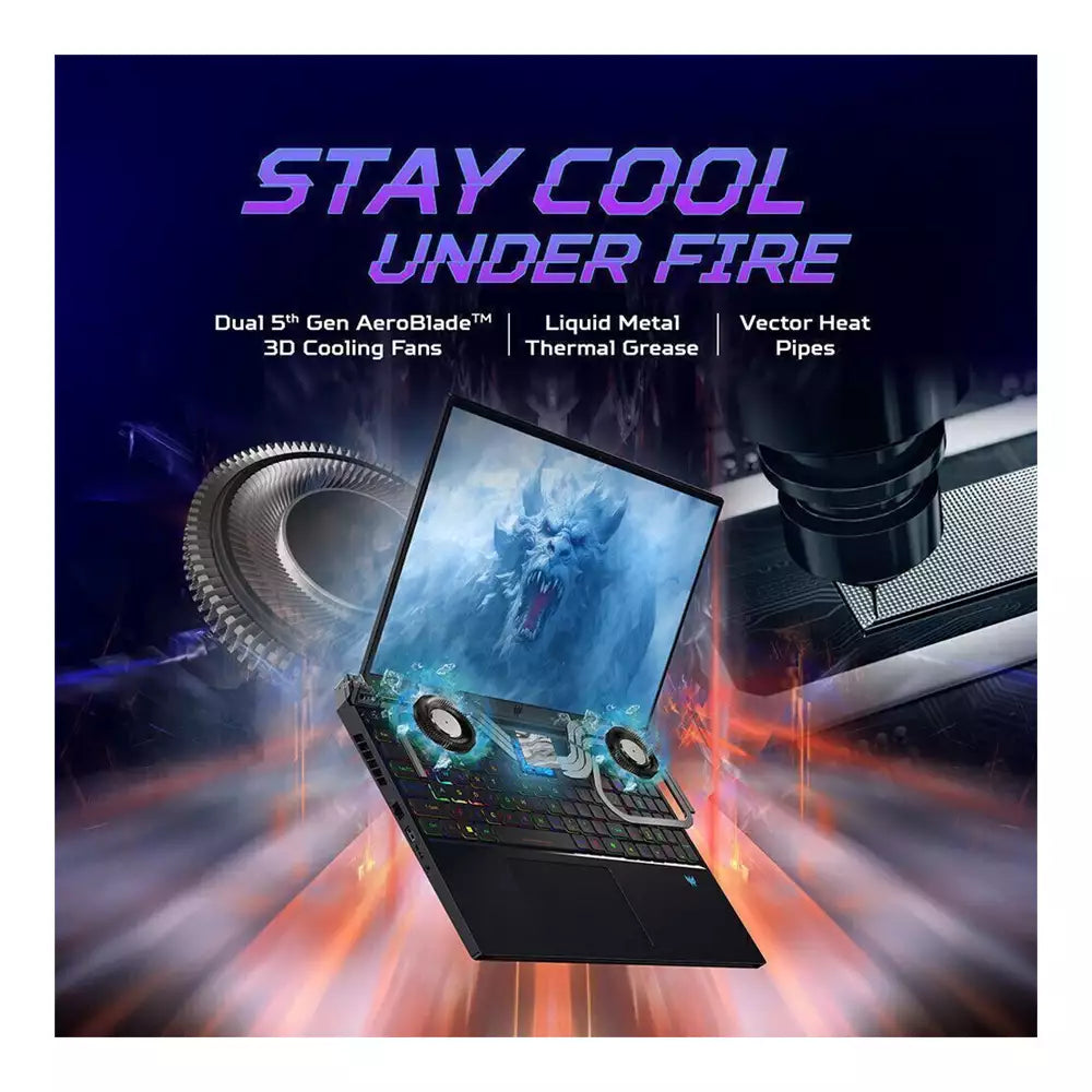 (Pre-Owned, Very Good) Acer Predator Helios 16 Gaming Laptop With Intel Core i9 14900HX - (32 GB/1 TB SSD/Windows 11 Home/12 GB NVIDIA GeForce RTX 4080) (PH16-72) (Black) (6 Months Warranty)