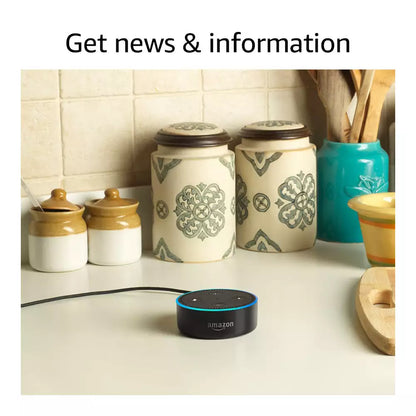 (Pre-Owned, Very Good) Amazon Alexa Echo Dot 2nd Generation With AUX Output (Black) (60 Days Warranty)
