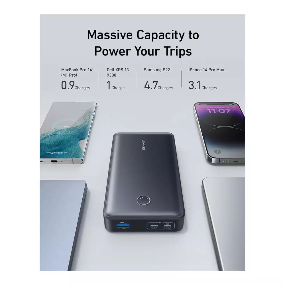 (Pre-Owned, Very Good) Anker 537 Power Bank 24000 mAh 65W fast charging, Power Delivery For Smartphones, Laptops and Tablets (White) (60 Days Warranty)
