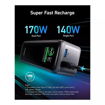 (Pre-Owned, Very Good) Anker Prime 250W Power Bank (27,650 mAh) 3-Port, Compatible With Smartphones, Laptops and Other Devices, App Support (60 Days Warranty)