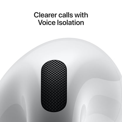 (Open Box) Apple AirPods 4 Wireless Bluetooth TWS Earphones With Personalised Spatial Audio, Sweat and Water Resistant, USB-C Charging Case, H2 Chip (White) (6 Months Warranty)