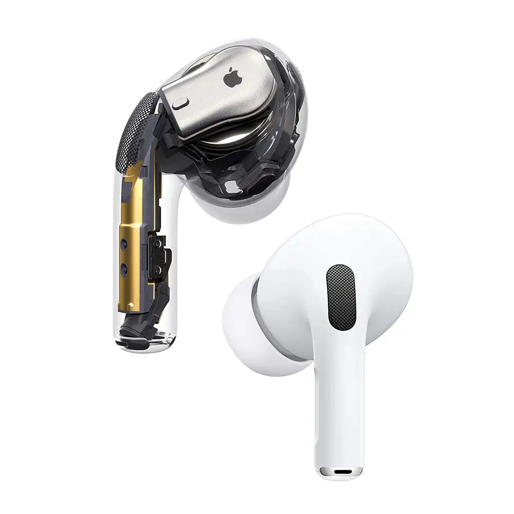 (Pre-Owned, Good) Apple Airpods Pro (1st Gen) With Wireless Magsafe Charging Case, Active noise cancellation enabled True Wireless Bluetooth Headset (White) (60 Days Warranty)