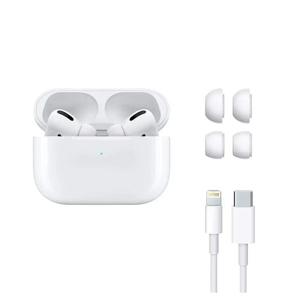 (Pre-Owned, Good) Apple Airpods Pro (1st Gen) With Wireless Magsafe Charging Case, Active noise cancellation enabled True Wireless Bluetooth Headset (White) (60 Days Warranty)