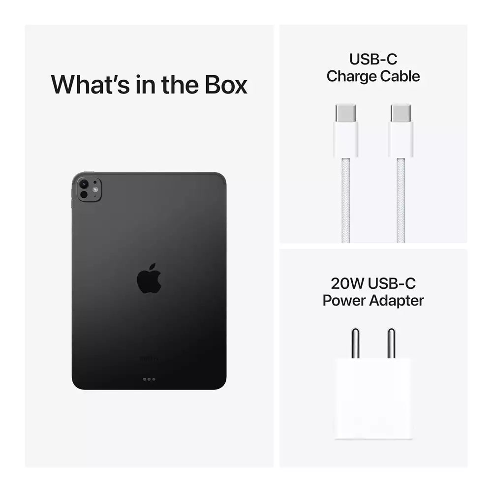(Open Box Condition) Apple iPad Pro 2024 11 Inch With M4 Chip, Tandem OLED 120Hz Display, 1600 Nits Brightness (Space Black) (3 Months Warranty)