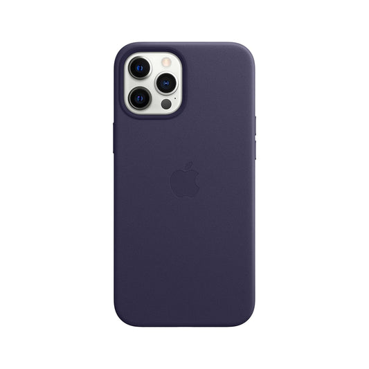 (Pre-Owned, Very Good) Apple iPhone 12 Pro Leather Case (Deep Violet) (30 Days Warranty)