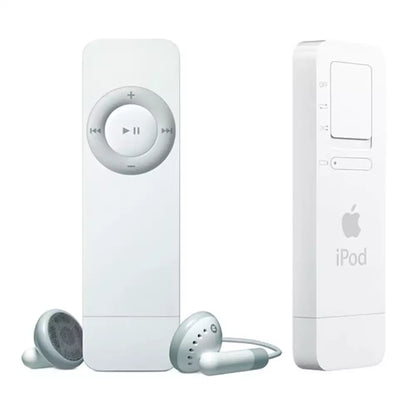 (Pre-Owned, Very Good) Apple iPod Shuffle 1st Generation (1GB) (White) (120 Days Warranty) (New Battery Installed) + Apple iPod Earphones