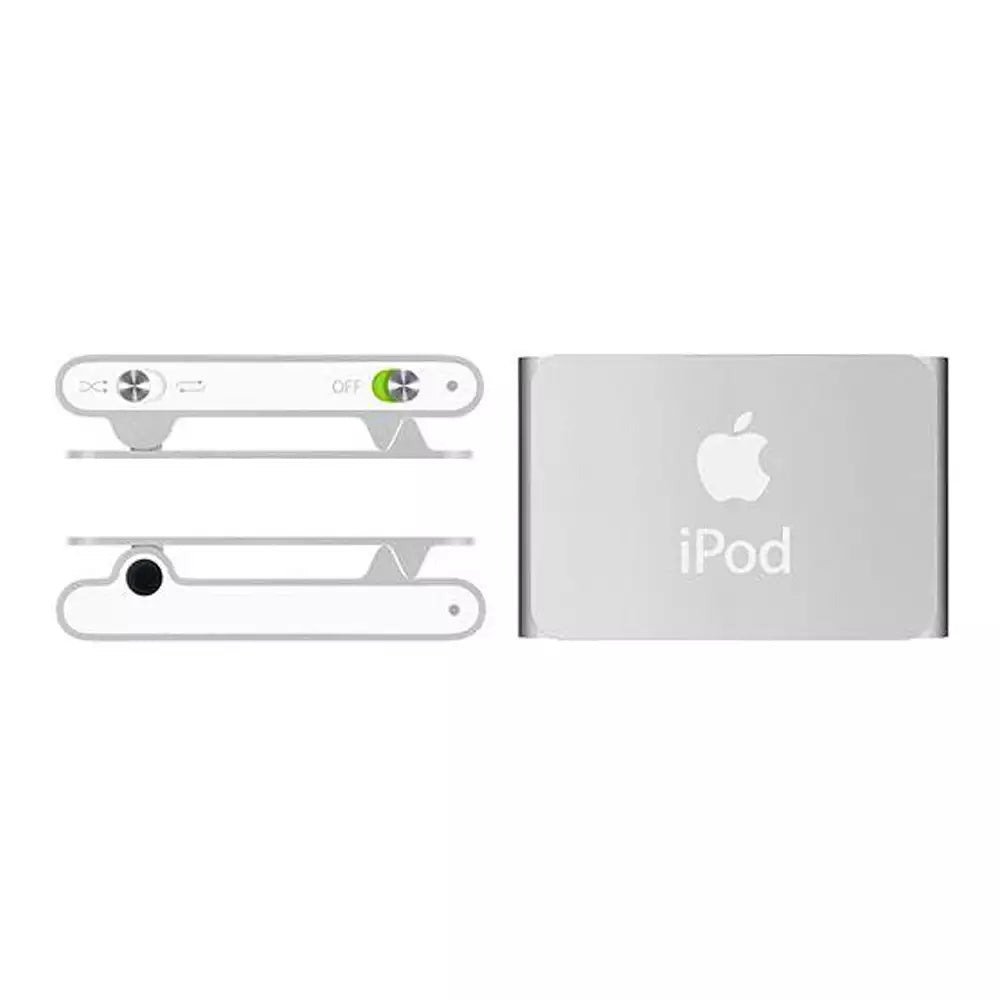 (Pre-Owned, Good) Apple iPod Shuffle 2nd Generation With Dock Charger 1GB (Silver, Blue) (60 Days Warranty)