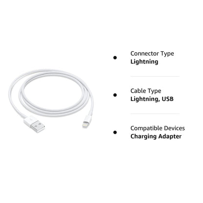 (Open Box Condition) APPLE 1m USB-A To Lightning Cable (White)