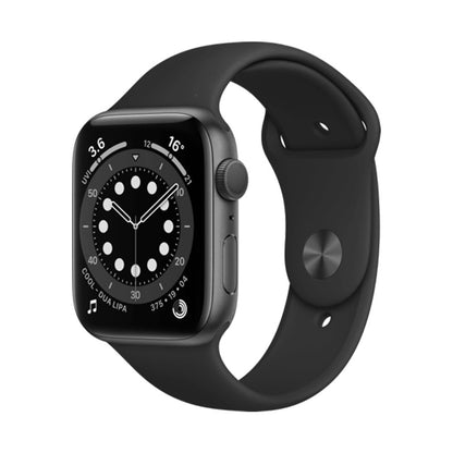 (Pre-Owned) Apple Watch Series 6 40mm GPS Space Gray Aluminium Case with Black Sport Band (Black, Blue)