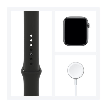 (Open Box) Apple Watch Series 6 40mm (GPS + Cellular) Stainless Steel Case with Black Sport Band (Graphite) (90 Days Warranty)