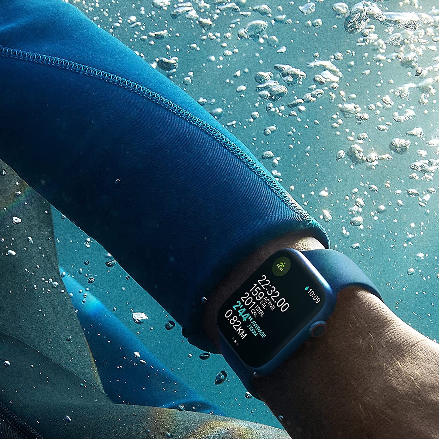 (Pre-Owned, Very Good) Apple Watch Series 7 45mm (GPS Only) (Blue) (90 Days Warranty)
