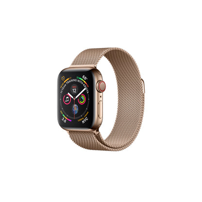 (Pre-Owned) Apple Watch Series 4 GPS + Cellular - 44 mm Stainless Steel Case (Gold, Black)