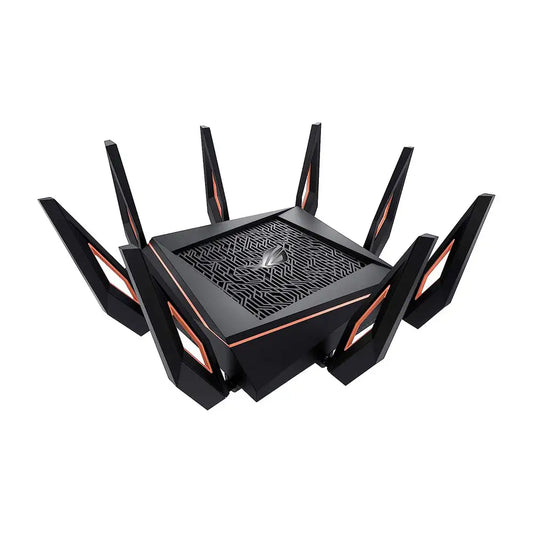 (Open Box) ASUS GT-AX11000 Mbps ROG Rapture Router (Black) Tri-Band WiFi 6 Gaming WiFi Router 10 Gigabit with a Quad-core CPU, FS Band, wtfast, AiMesh WiFi System, Adaptive QoS and Free Network Security (Black) (12 Months Warranty)
