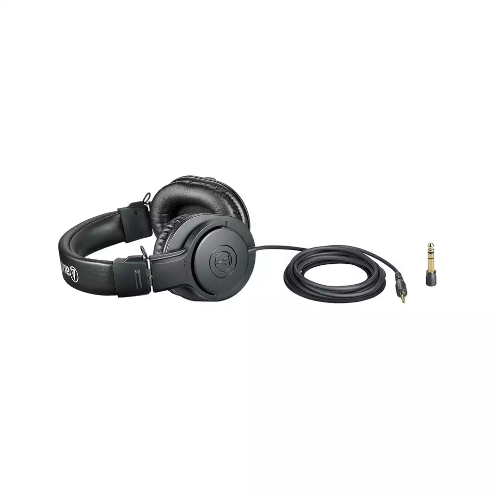 (Pre-Owned, Good) Audio-Technica ATH-M20x Over-Ear Professional Studio Monitor Headphones (Black) (90 Days Warranty) (Has Visible Usage Marks)