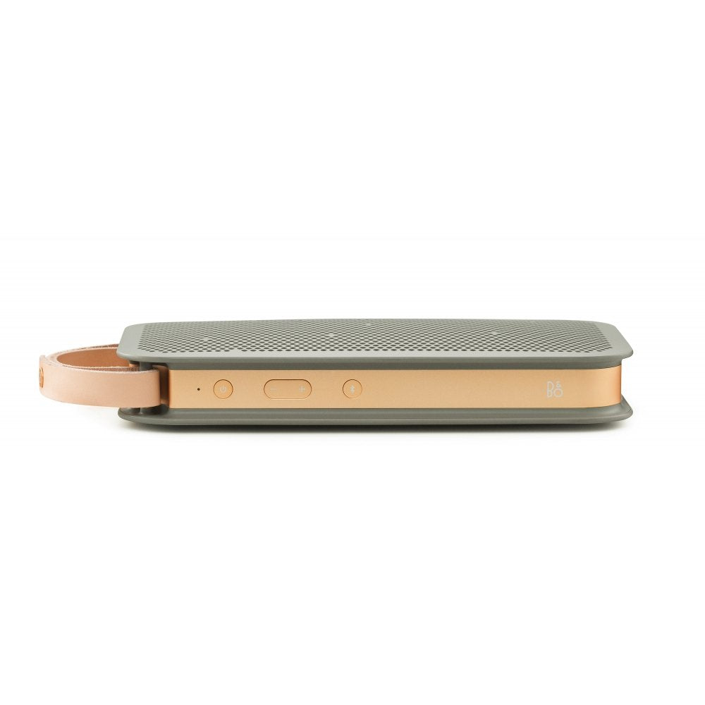 (Pre-Owned, Good) Bang & Olufsen BeoPlay A2 Wireless Portable Bluetooth Speaker (Green and Gold) (60 Days Warranty)