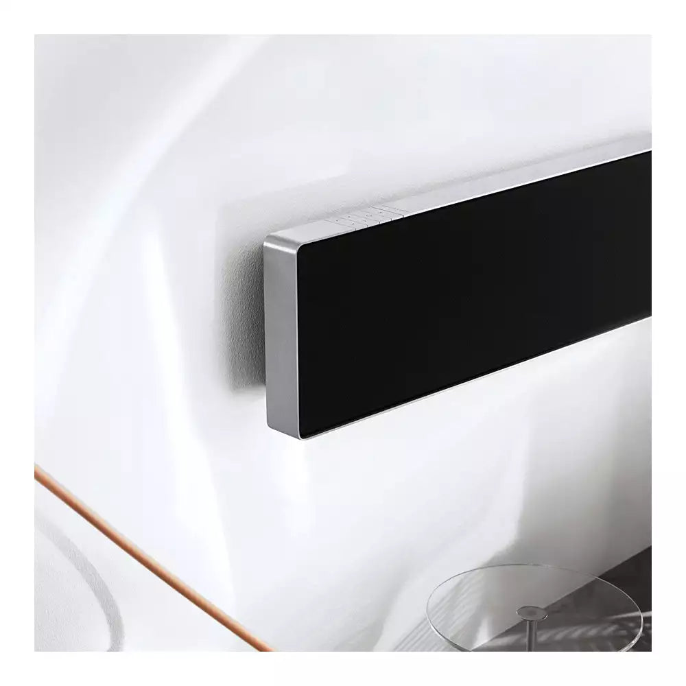 (Open Box Condition) Bang & Olufsen Beosound Stage Soundbar With Dolby Atmos, Bluetooth, WiFi (Black and Silver) (120 Days Warranty) (With 3rd Universal Wall Mount)