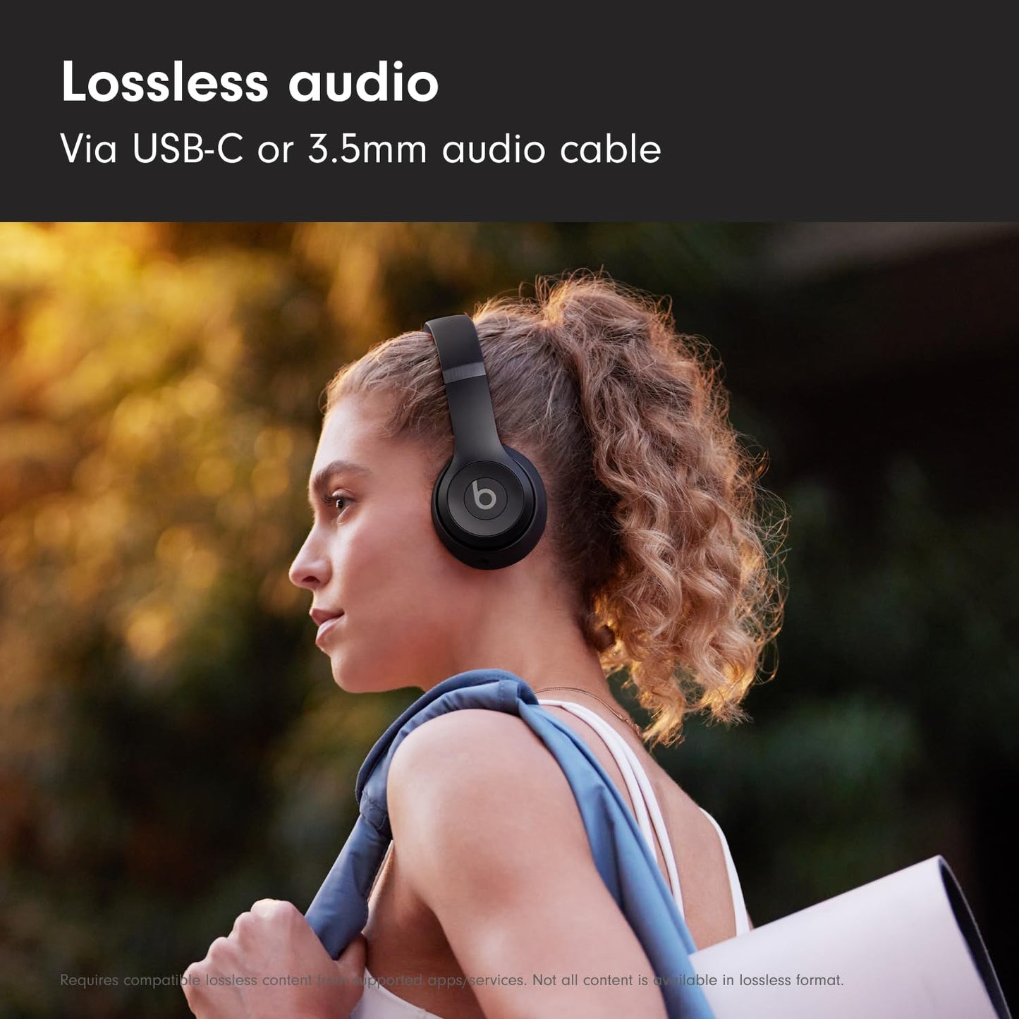 (Open Box) Beats Solo 4 Wireless Bluetooth On-Ear Headphones (Black) (6 Months Warranty)