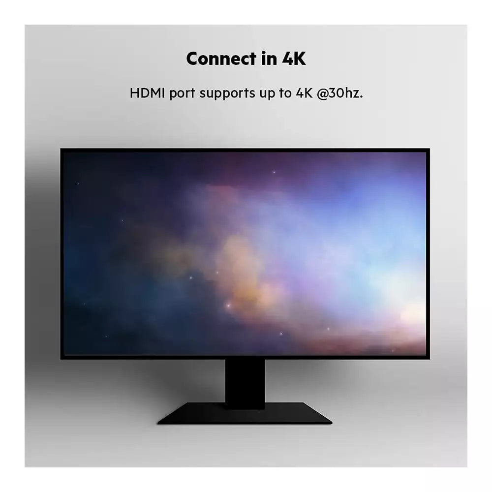 (Pre-Owned, Very Good) Belkin USB C Hub, 7-in-1 MultiPort Adapter Dock with 4K HDMI, USB-C 100W PD Pass-Through Charging, 2 x USB A, 3.5mm Audio, SD 3.0 Slot and Micro SD 3.0 for MacBook Pro, Air, iPhone 15 Series, iPad Pro, XPS and More(Gray)