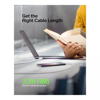 (Open Box) Belkin USB-C to C 60W Fast Charge USB Cable (White)