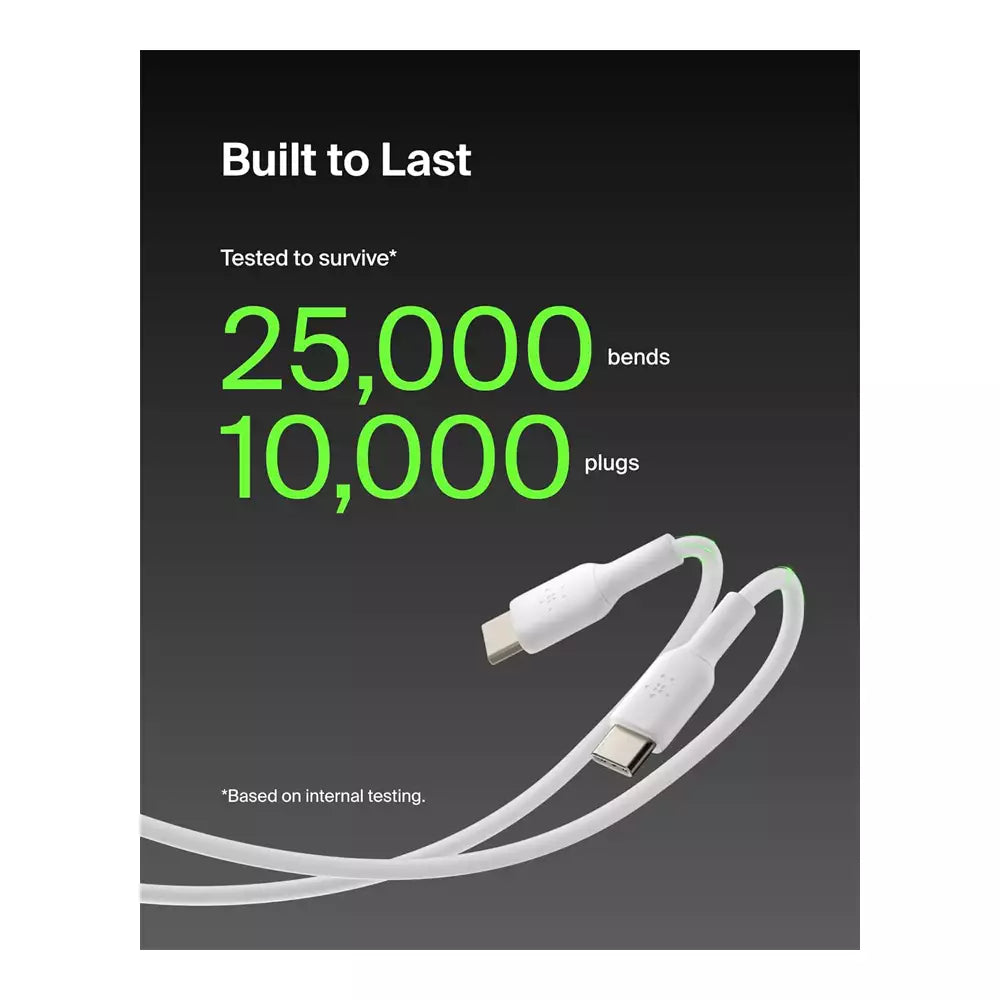 (Open Box) Belkin USB-C to C 60W Fast Charge USB Cable (White)
