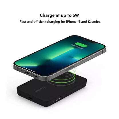 (Open Box) Belkin Quick Charge Magnetic Wireless Power Bank 2500mAh (Black) (90 Days Warranty)