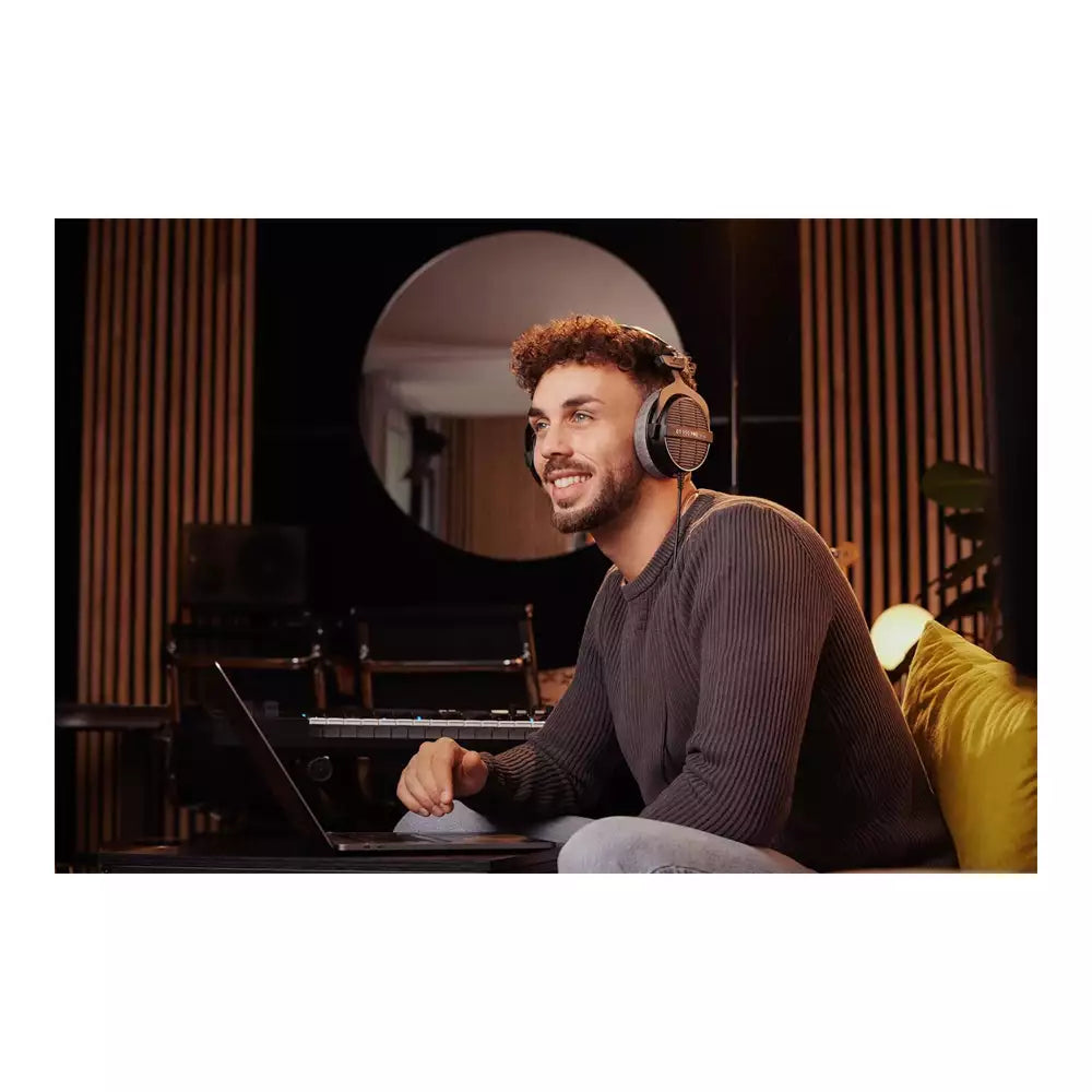 (Open Box) Beyerdynamic DT 990 PRO Over-Ear Wired Studio Headphones, For Audiophiles (Black)