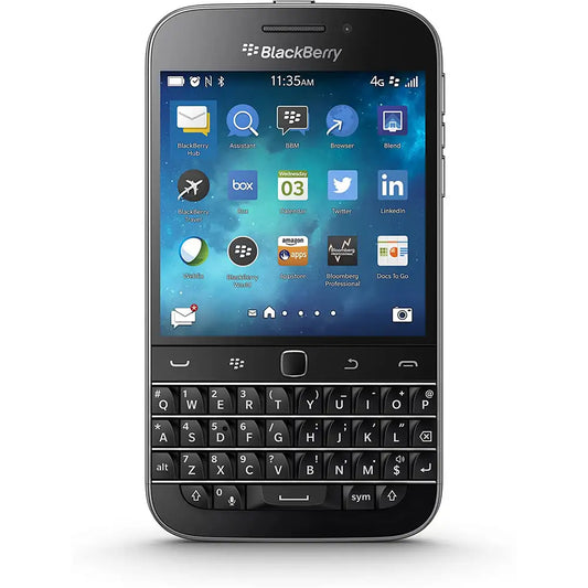(Open Box) Blackberry Classic, Smartphone With Blackberry OS and Physical Keyboard, 3.5" Multi-touch (Black) (6 Months Warranty) (With Retail Box)